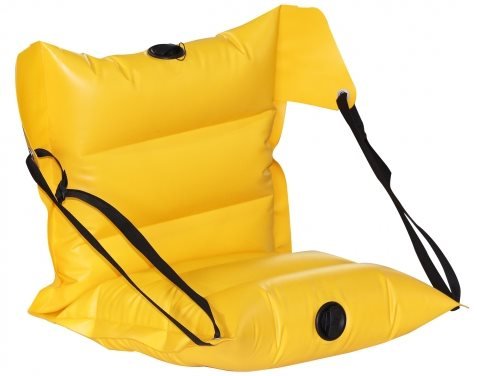 Кресло надувное байдарочное усиленное ЛКБ-850 желтое
