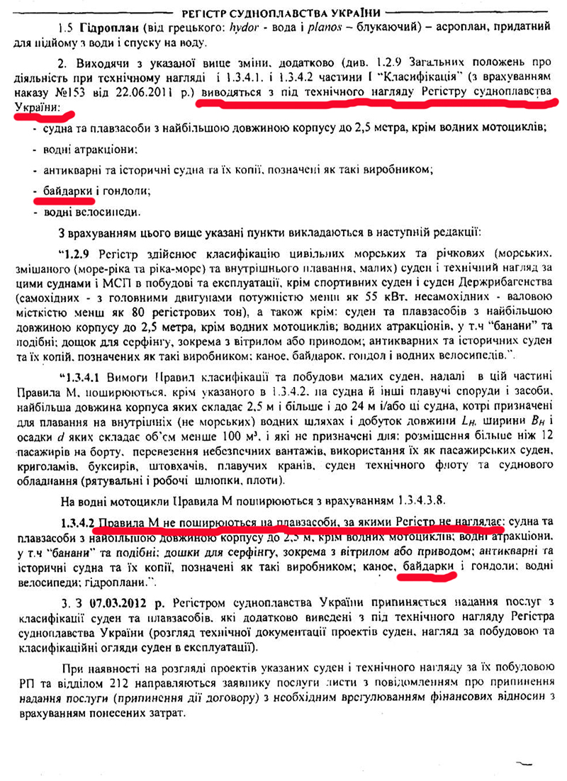 Правила регистрации надувных байдарок в Украине - часть 2